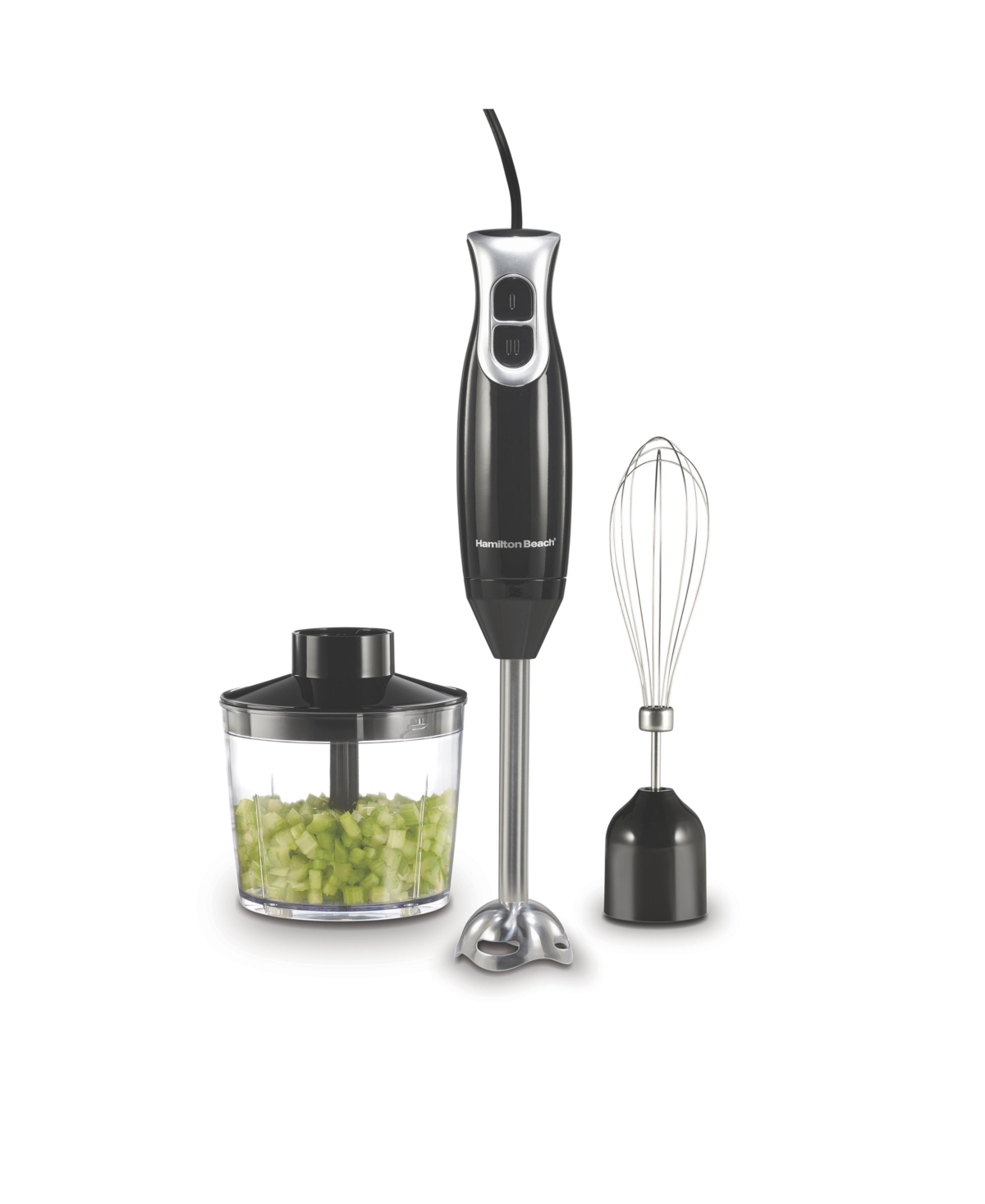 Hamilton Beach Immersion Blender With 3 Attachments In Black