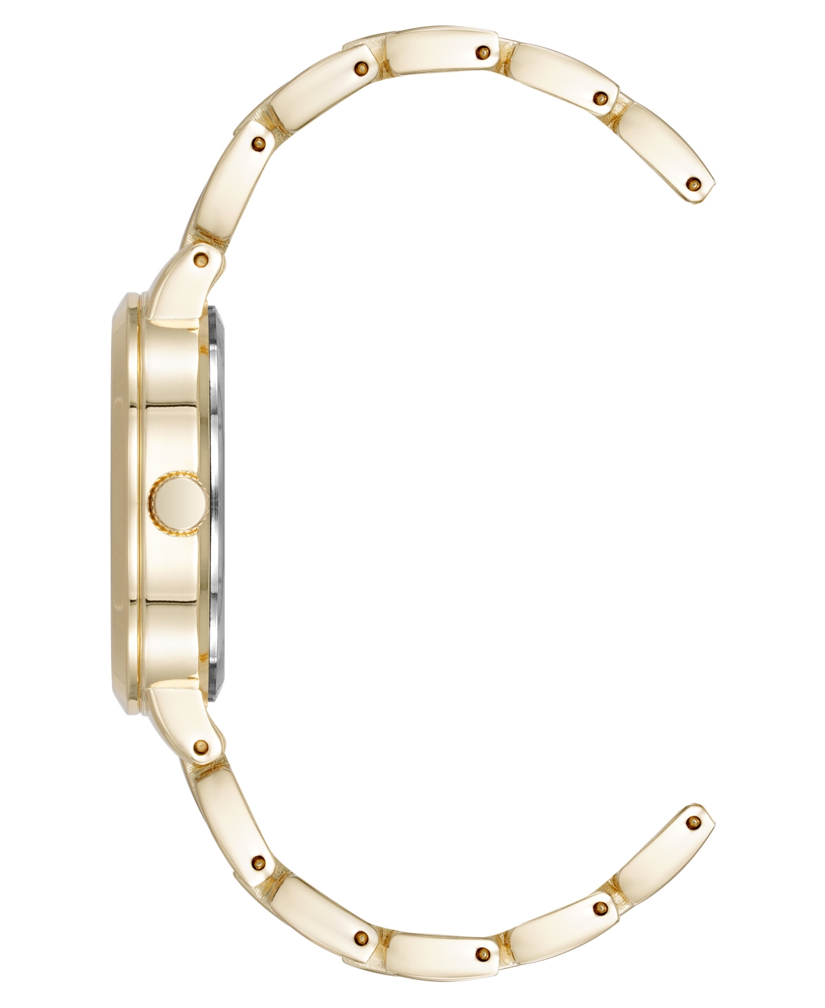 Shop Anne Klein Women's Quartz Modern Taupe Enamel And Gold-tone Alloy Metal Watch, 30mm In Taupe,gold-tone