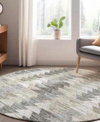 Trevi Washable TV20 8'x8' Round Area Rug