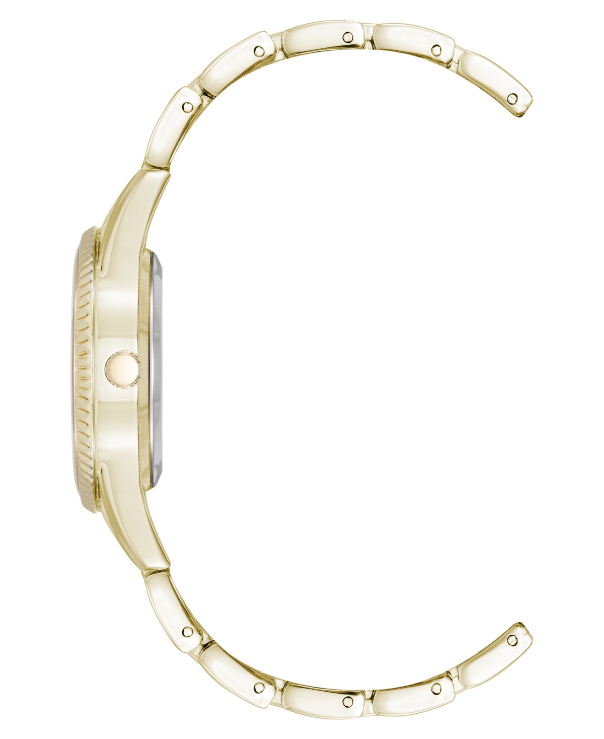 Anne Klein Women's Quartz Bold Coin Edge Bezel Gold-tone Alloy Metal Watch, 32mm In Gold-tone
