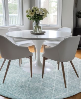 Lazio Washable LZ2 8'x8' Round Area Rug