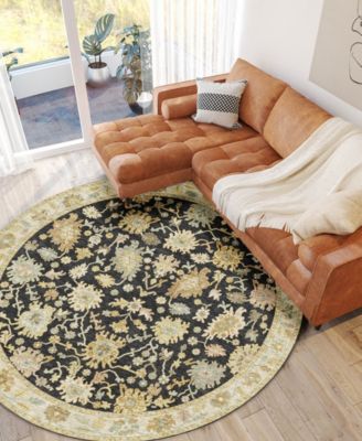 Hatay Washable HY2 8'x8' Round Area Rug