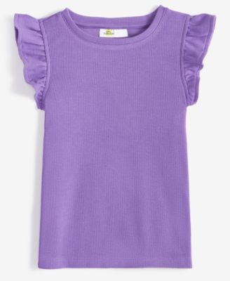 Epic Threads - Toddler Girls Solid Rib Flutter-Sleeve T-Shirt