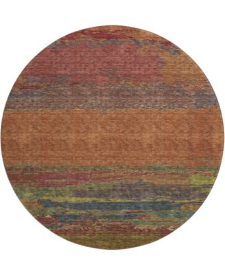 Trevi Washable TV8 8'x8' Round Area Rug