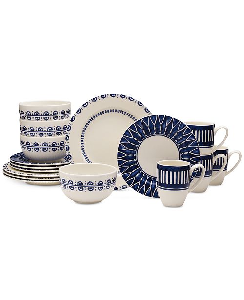 Mikasa Dinnerware 16Pc. Siena Blue Set, Service for 4 & Reviews