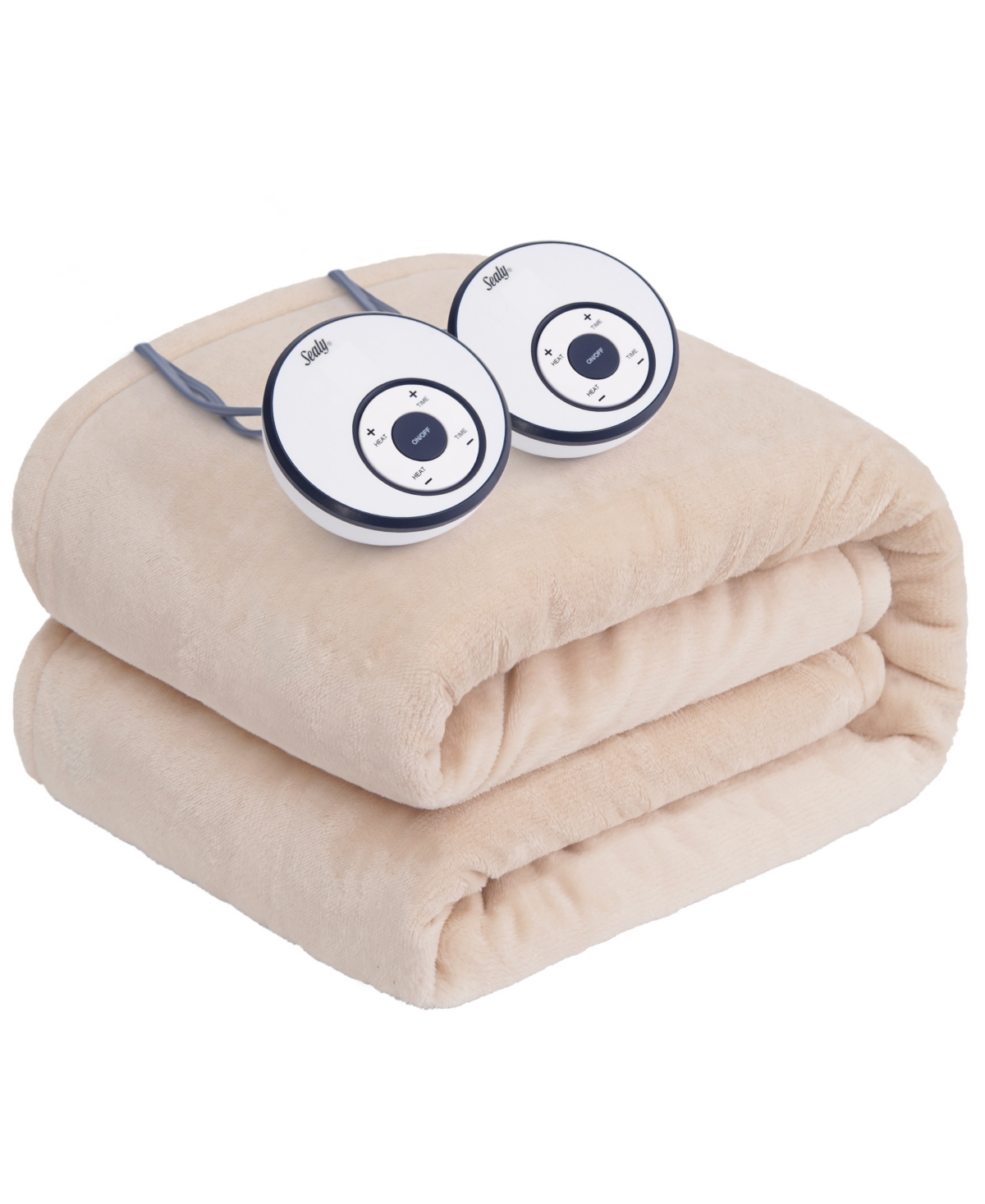 SEALY HEATED FLANNEL BLANKET, QUEEN 