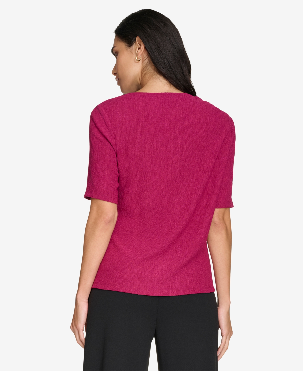 Calvin Klein Women's Crewneck Short-Sleeve Blouse