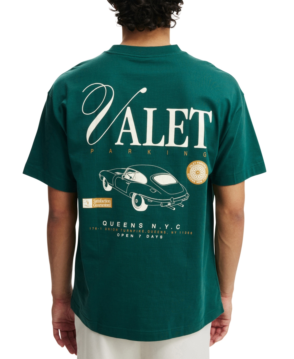 Cotton On Men's Box Fit Graphic T-Shirt -Ny Valet Club