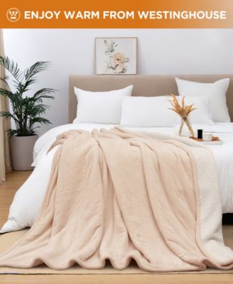 Heated Flannel and Sherpa Blanket, King