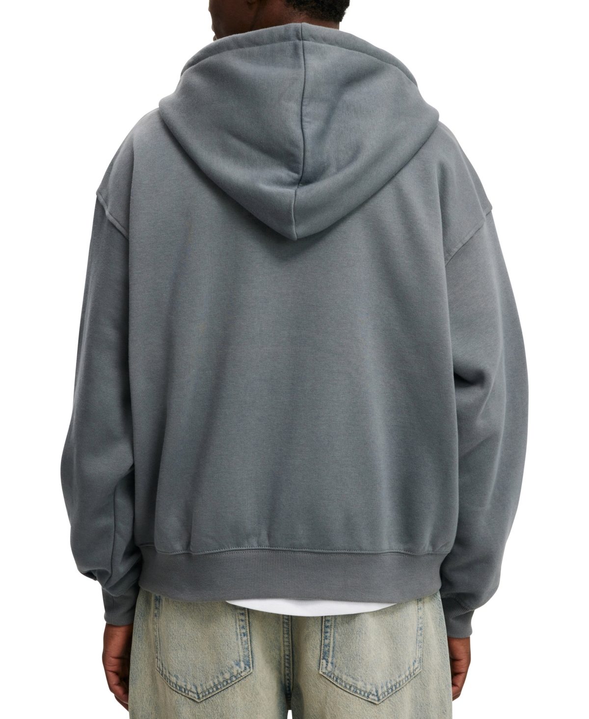 Cotton On Men's Box Fit Zip Up Hoodie -/ Two Way Zip