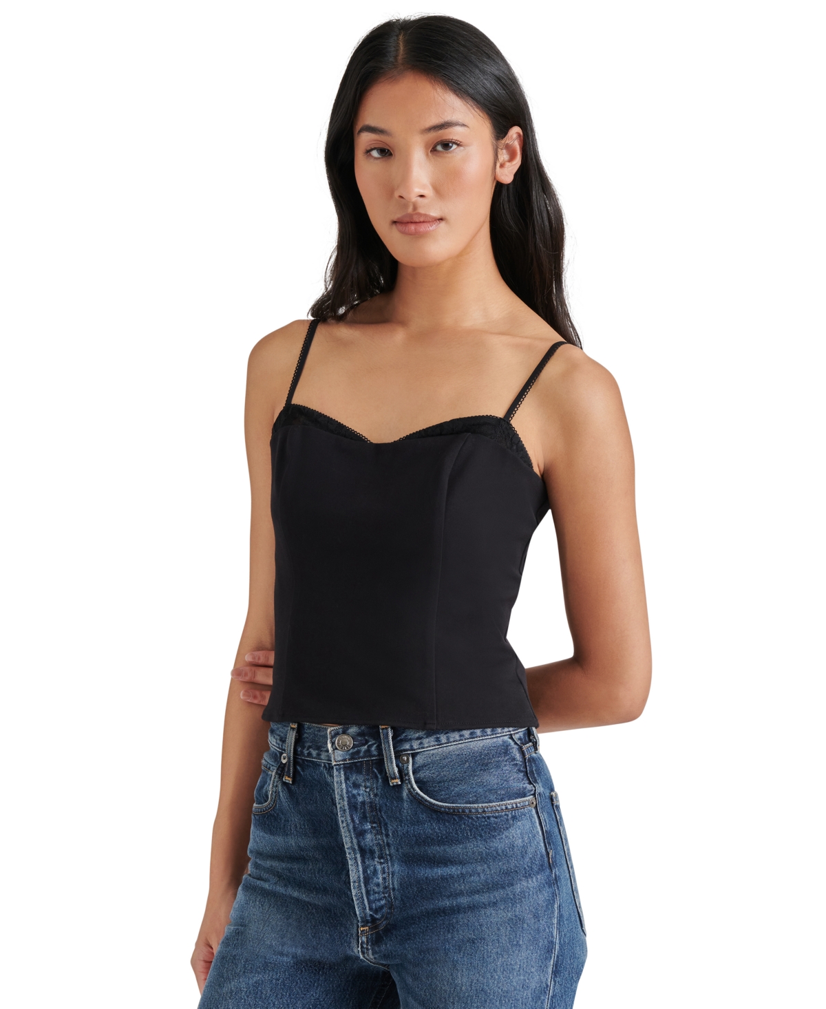 Steve Madden Cooper Corset Top In Black
