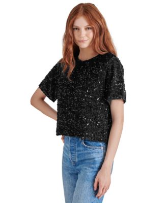 Women's Cressa Sequined Velvet Top