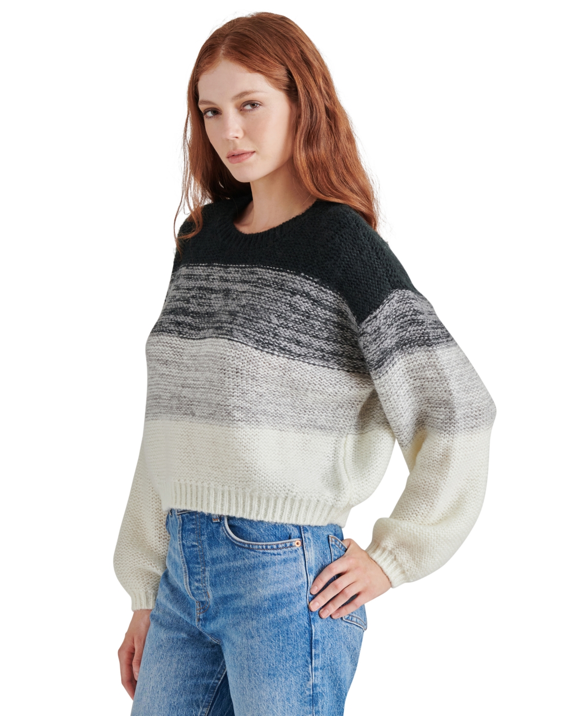 売れ筋商品|||スティーブ マデン ニット&セーター アウター レディース Women's Colette Striped Balloon-Sleeve Sweater Multi Steve Madden Women's Colette Striped Balloon-sleeve Sweater
