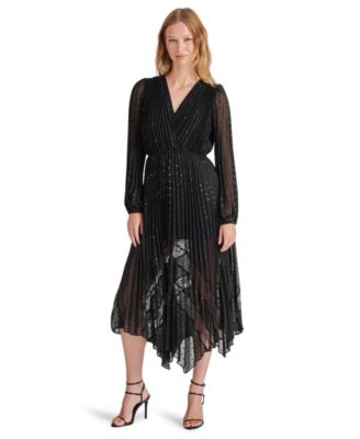 Steve Madden Women s Ari Lace Pleated Handkerchief Hem Dress Macy s