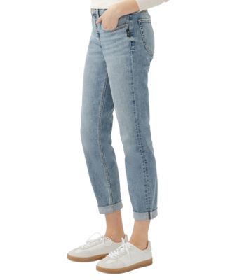 Women's Boyfriend Mid Rise Slim Leg Luxe Stretch Jeans