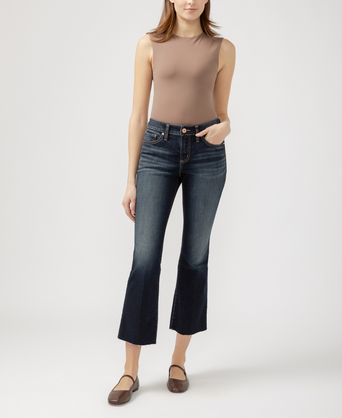 Silver Jeans Co. Women's Suki Mid Rise Curvy Fit Flare Jeans In Indigo