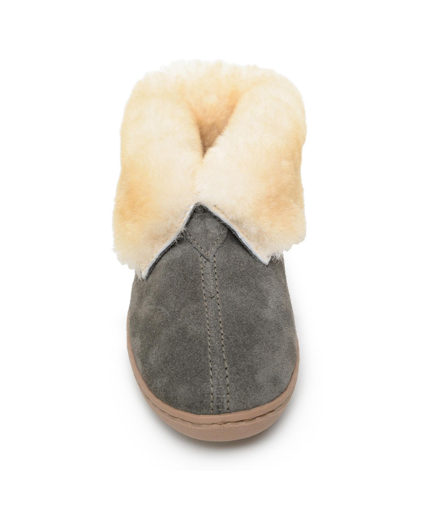 Женские тапочки Minnetonka Sheepskin Ankle Boot Slippers, цвет: Серый — фото 4