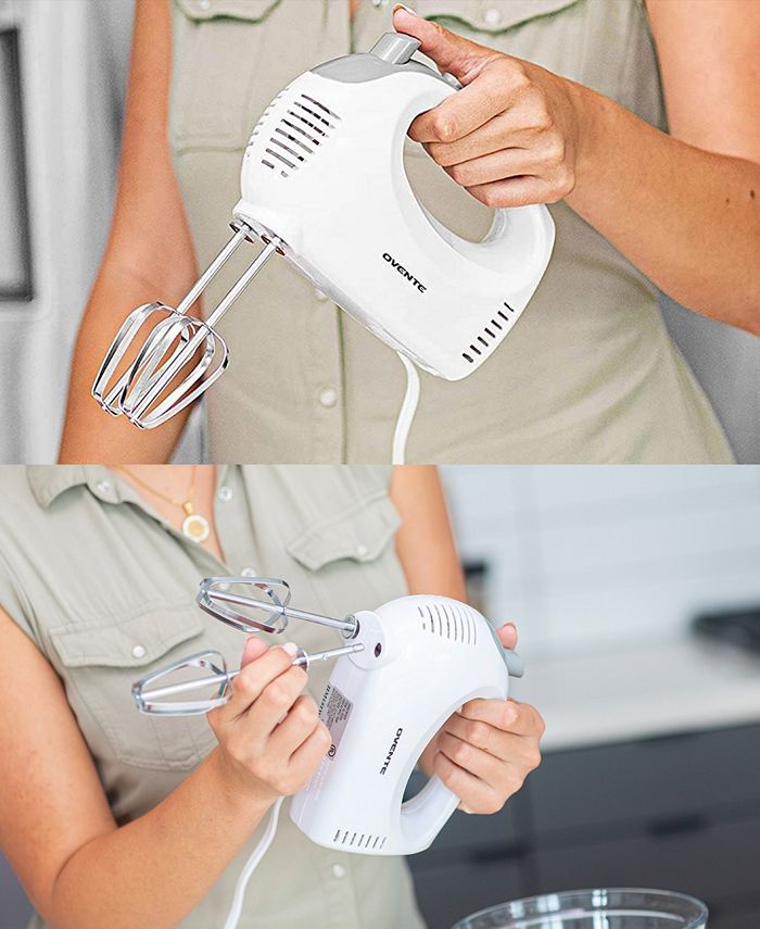 OVENTE 5-Speed Ultra Power Hand Mixer with Free Storage Case HM151W - White - No Size