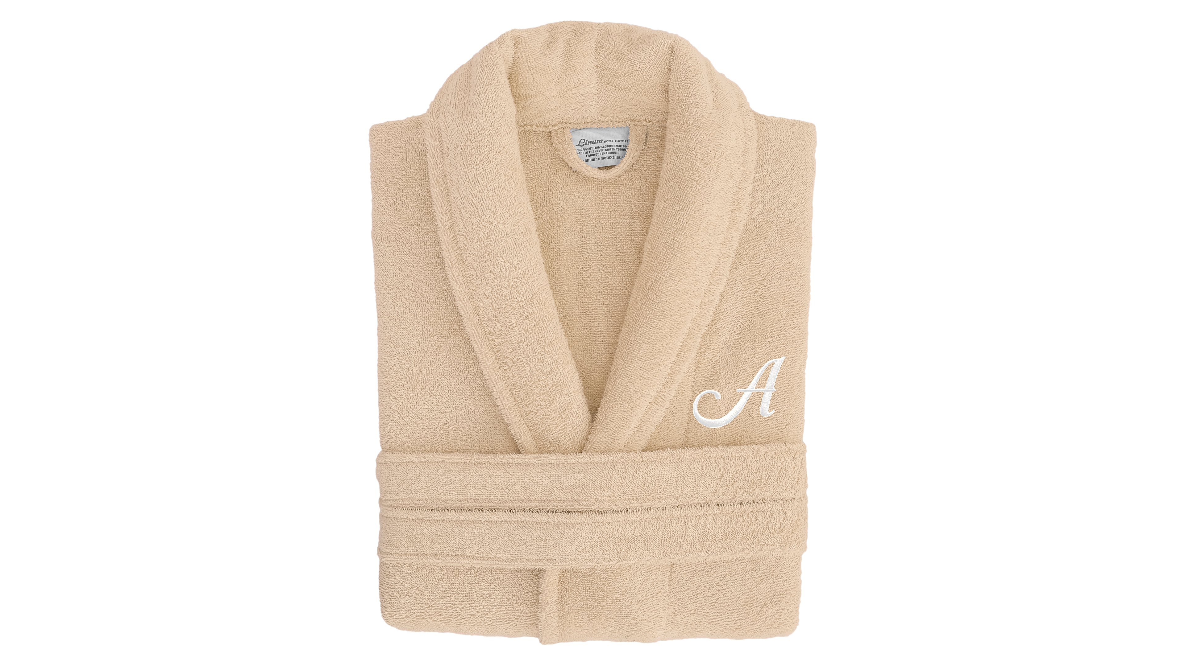 Linum Home Font 100% Turkish Cotton Unisex Terry Bathrobe