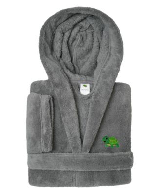 Kids Turtle Super Plush Double Brushed Hooded Bathrobes