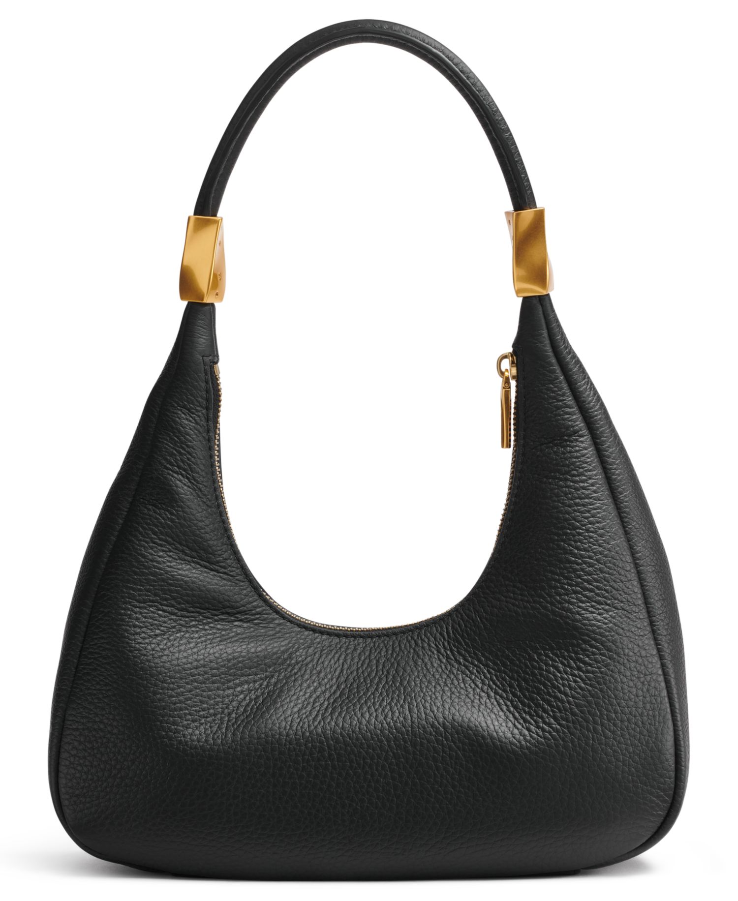 Quogue Leather Small Hobo Shoulder Handbag