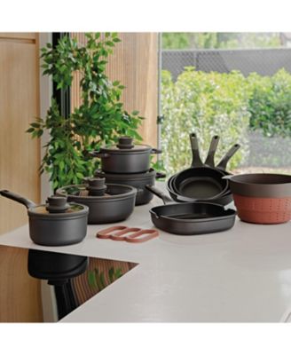 Leo Stone+ Nonstick Ceramic 11" Saute Pan with Lid 2-handle Recycled, 5qt