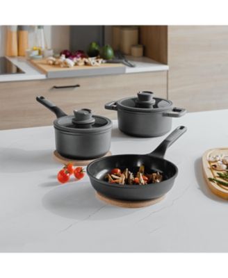 Leo Stone+ Nonstick Ceramic 12" Wok Pan, 5.3qt