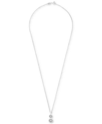 2-Pc. Set Diamond Circle Cluster Pendant Necklace & Matching Dangle Earrings (1/3 ct. t.w.) in Sterling Silver or 14k Gold-Plated Sterling Silver, Created for Macy's