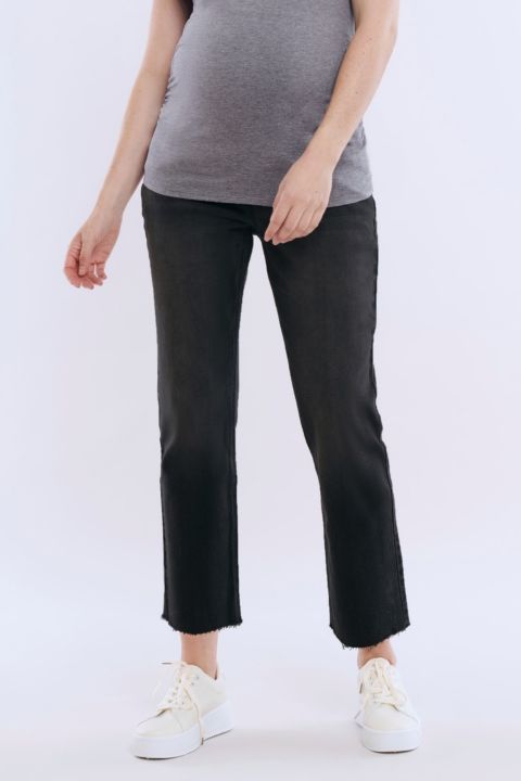 Женские джинсы Motherhood Maternity Secret Fit Over the Belly Slim Straight Leg, цвет: Чёрный