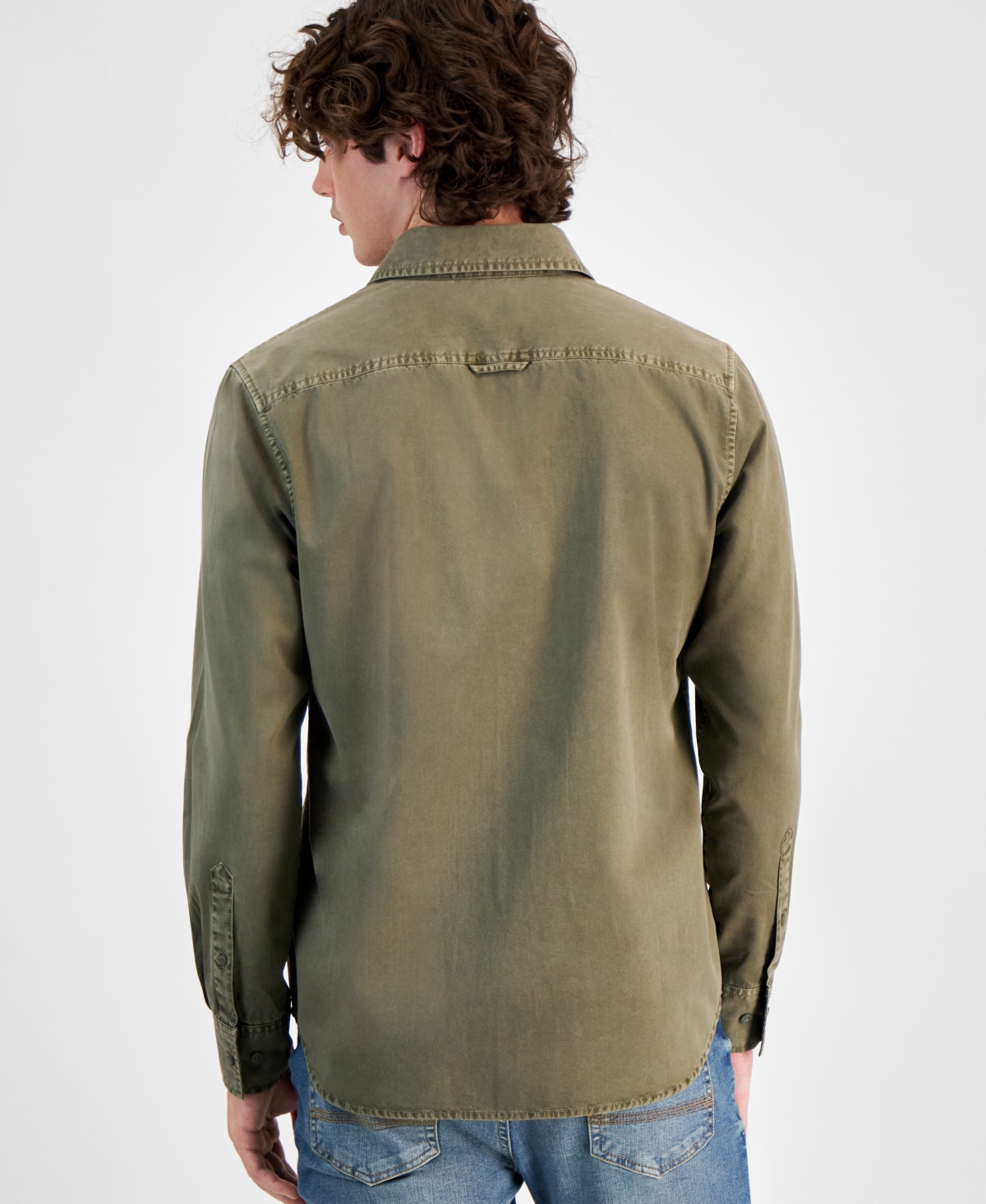 Sun + Stone Men's Long Sleeve Twill Shirt, Created for Macy's