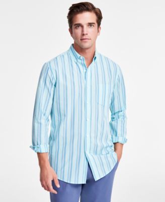 Club Room - Men's Alba Stripe Woven Long-Sleeve Button-Down Shirt
