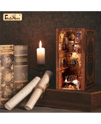 DIY Book Nook Kit - DIY Miniature House Dollhouse Kit Booknook Bookshelf Decor Alley Model with LED Light, Gifts (Eternal Bookstore