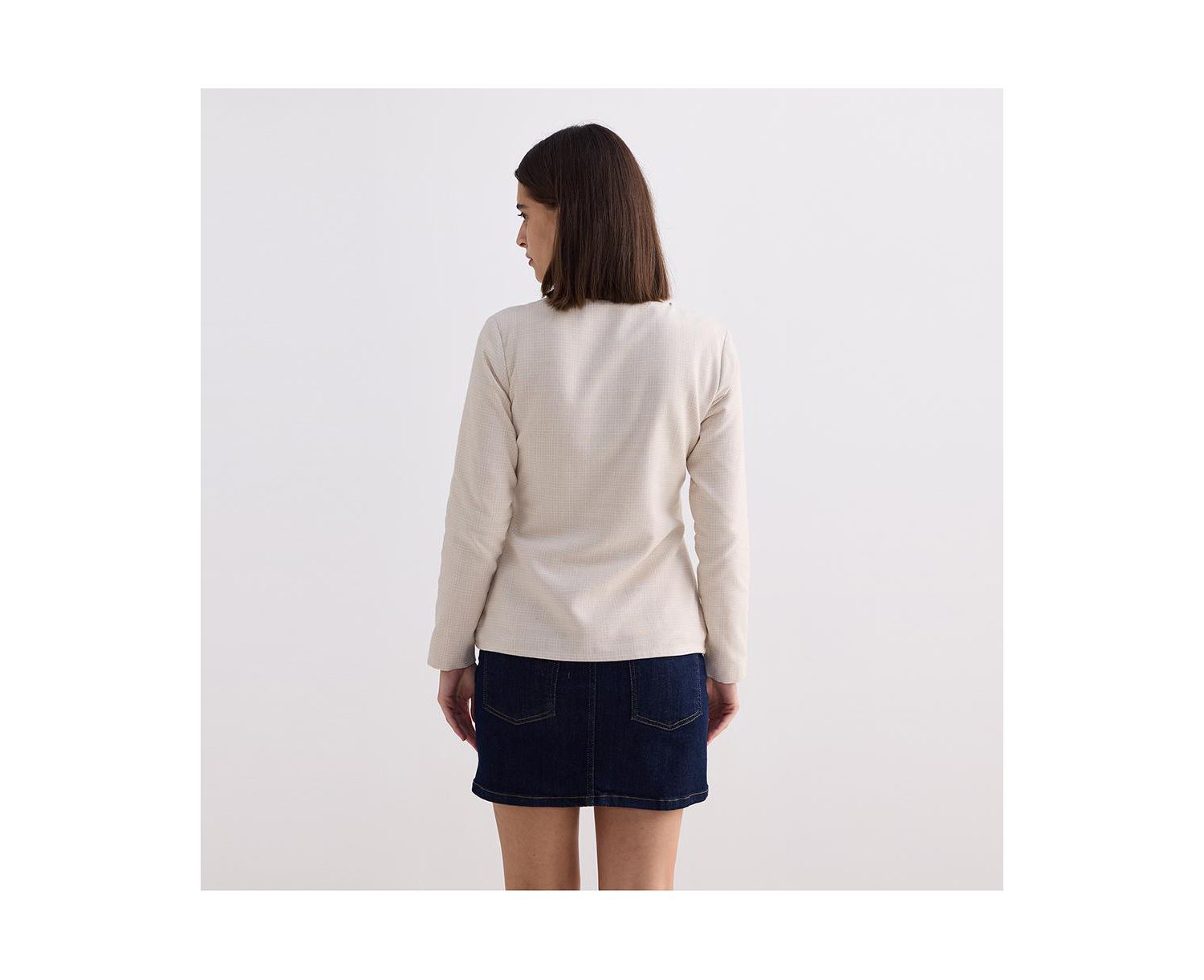 Women's Fitted Cotton Tweed Jacket