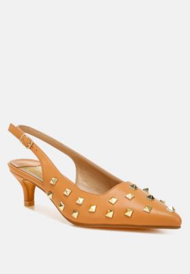 Women's Hegron Stud Embellished Kitten Heels
