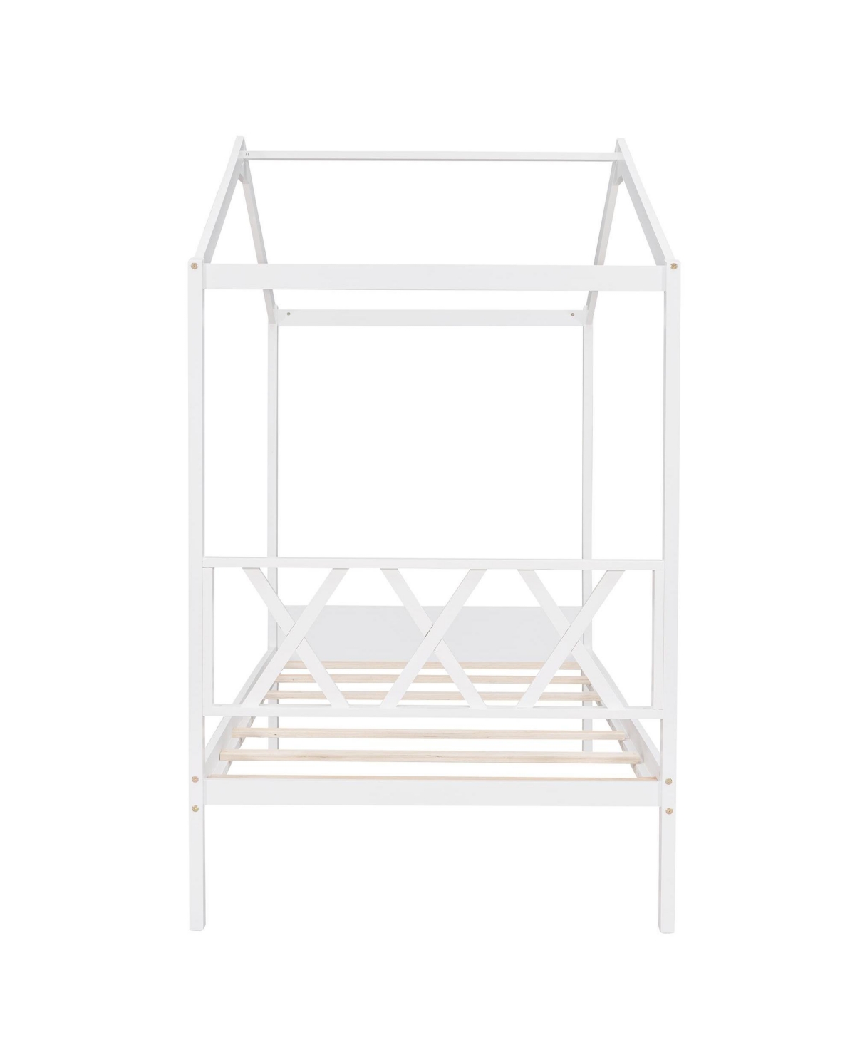 Slickblue Twin Size Wood House Bed with Storage Space – Functional and Stylish Design for Kids' Bedrooms, Ideal for Maximizing Play and Organiz