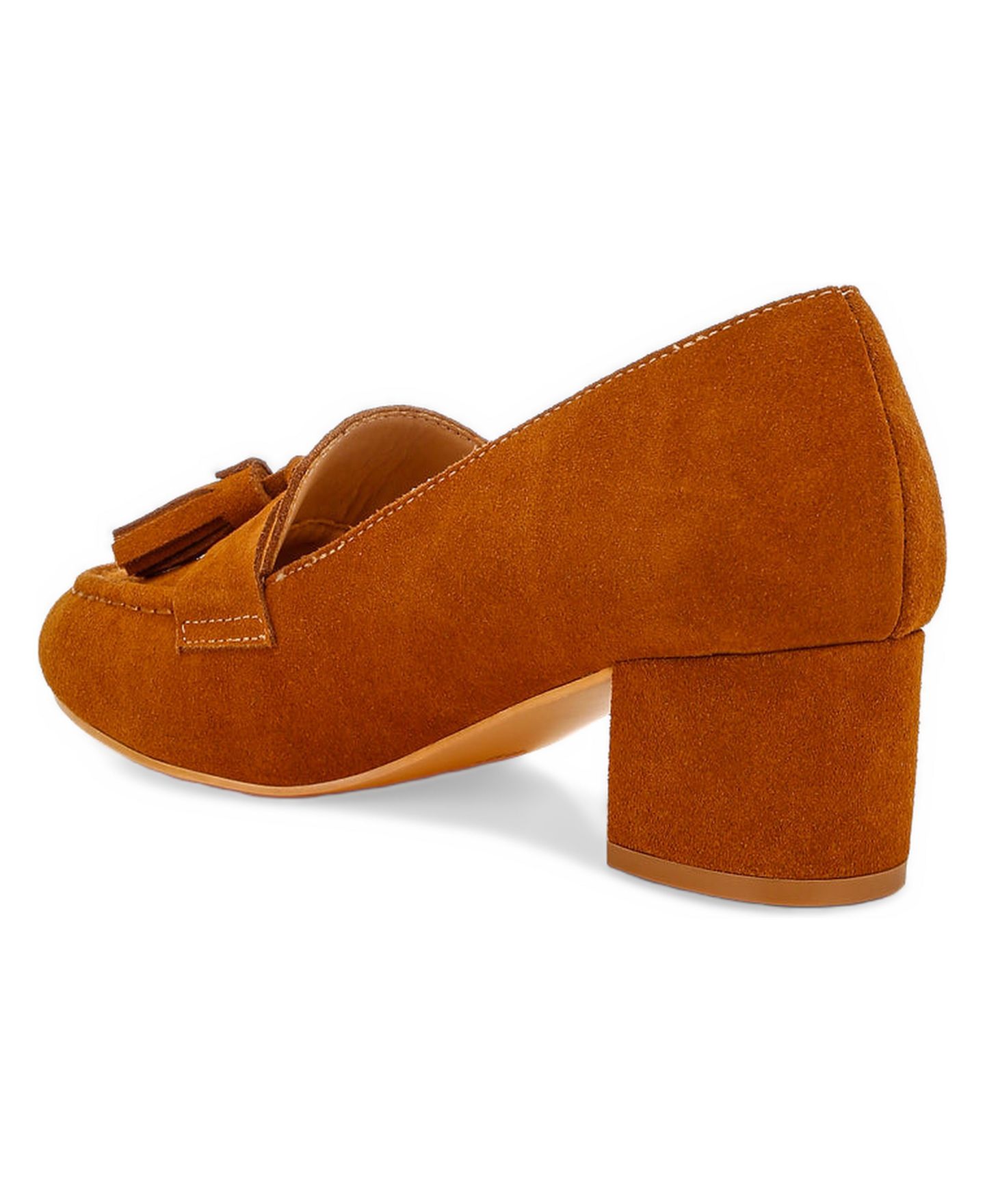 Женские туфли Rag & Co Aloha Tassels Detail Suede, цвет: Рыжевато-коричневый — фото 2