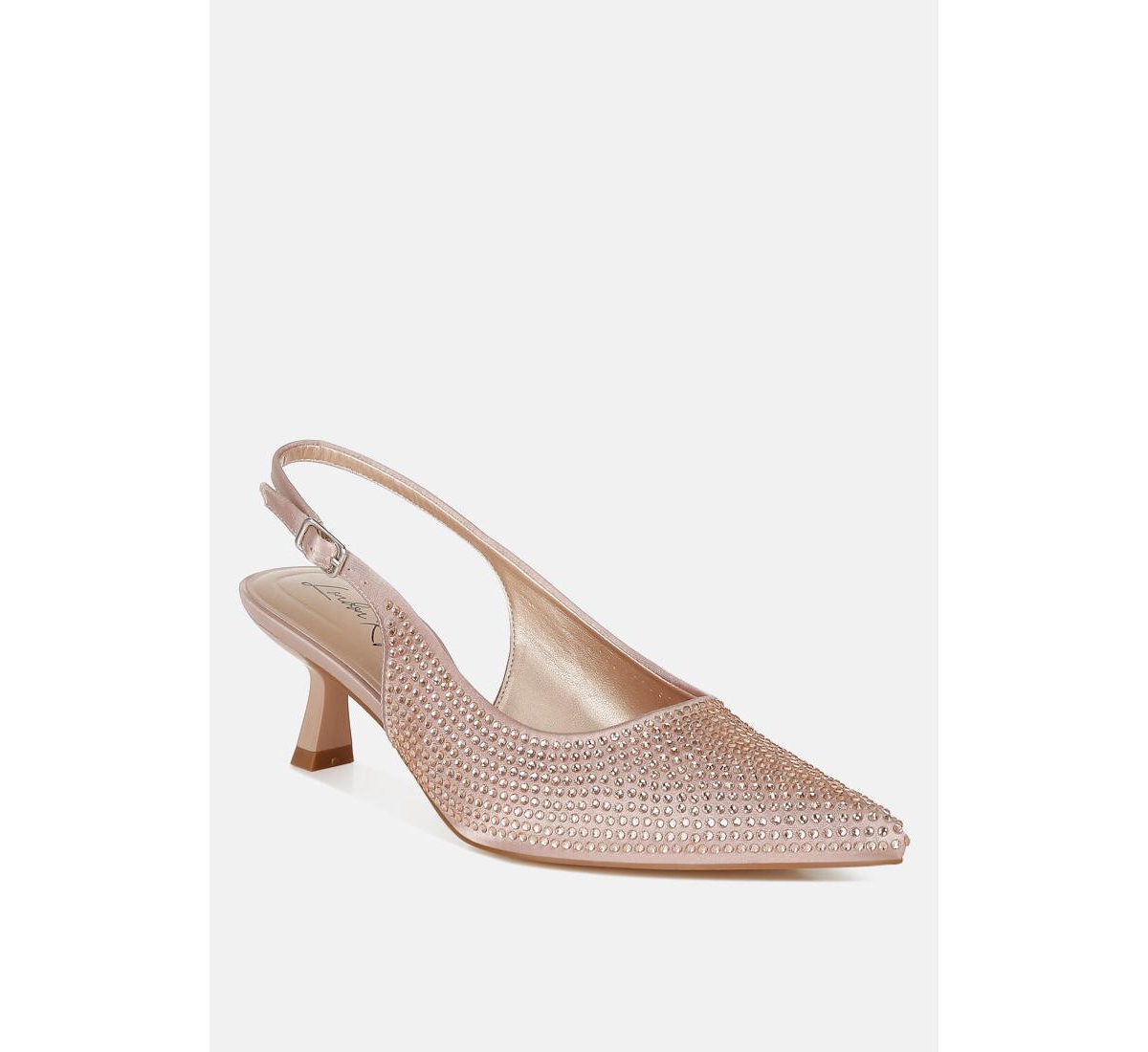 London Rag Amashi Rhinestones Embellished Slingback Sandals