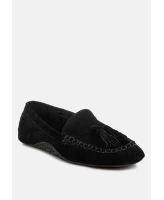 Kipstar Suede Round Toe Tassel Loafers