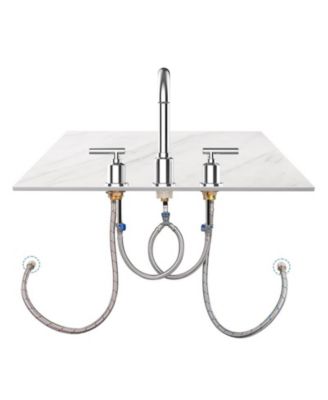 Bathroom Faucet, Bathroom Sink Faucet, 8 Inch Bathroom Faucet for Sink 3 Hole with Stainless Steel Pop-up Drain for Your Bathroom