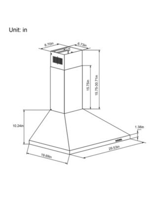 30-in 700-CFM Convertible Silver Wall-Mounted Range Hood