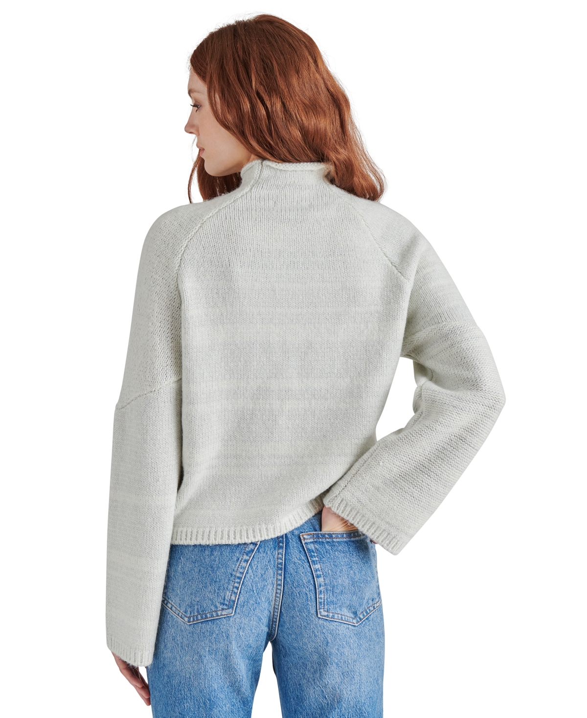 Steve Madden Women's Indie Metallic Mock-Neck Sweater