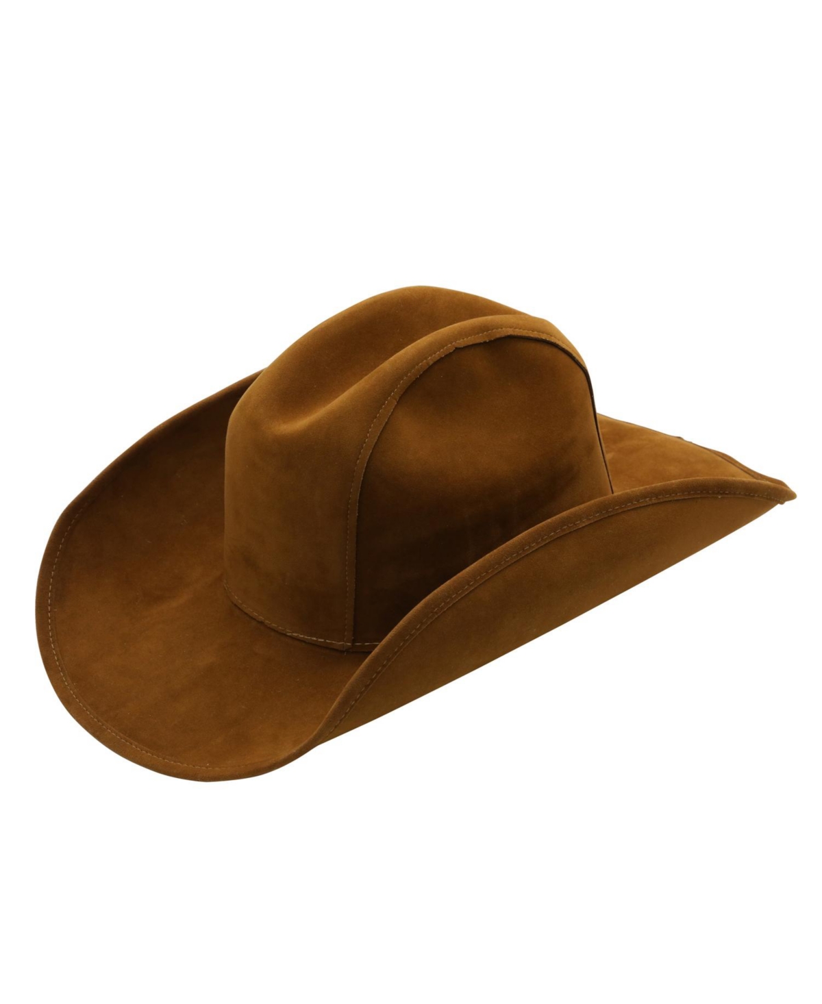 Mana Genuine Leather Western Drifter Hat - Brown