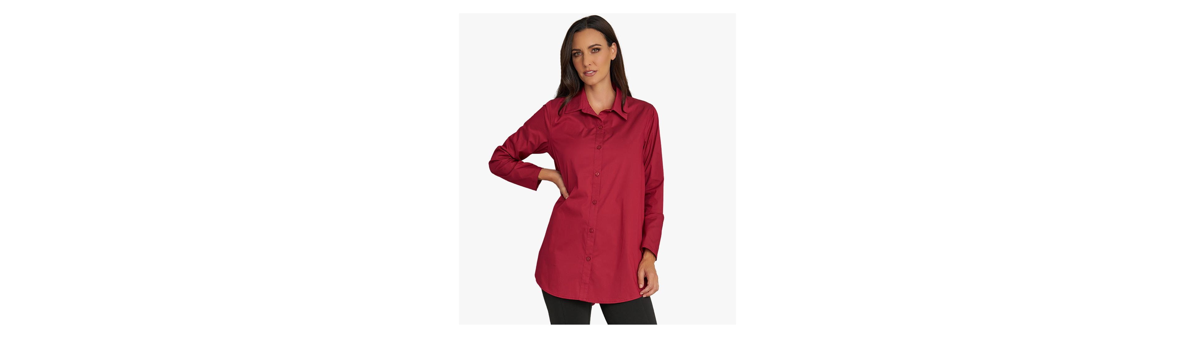 Stella Carakasi Women's Cotton Poplin Button-Front A-Line Shirt Top Prime Time Tunic