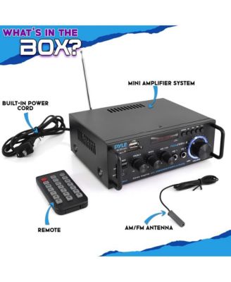 Stereo Power Amplifier With Bluetooth, RCA, USB/SD/FM, 100 Watt