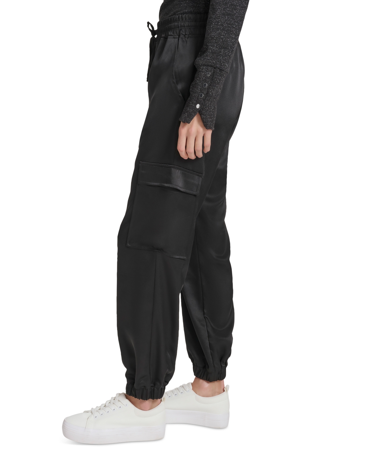 Andrew Marc Sport Women's Satin Cargo Jogger Pants