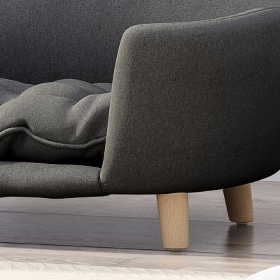 Streamdale Mid-Century Modern Dog Bed with Tufted Cushion