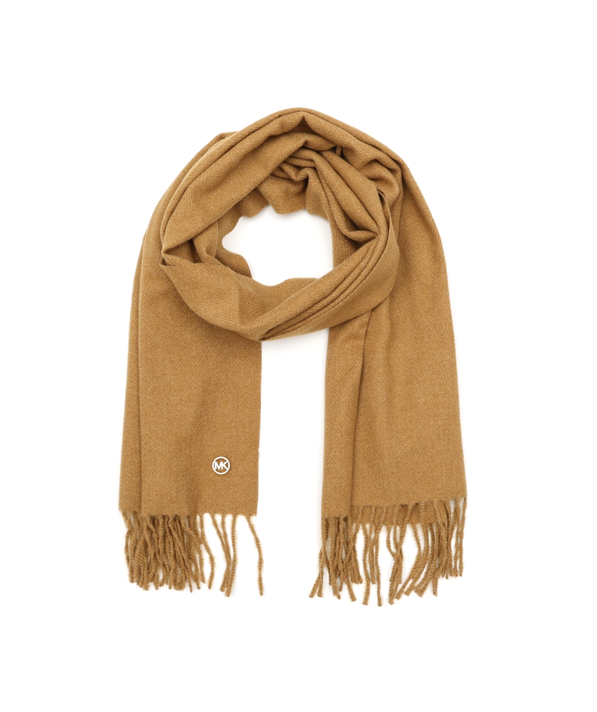 Michael Michael Kors Women's Metallic Herringbone Wrap Scarf - Dark Camel