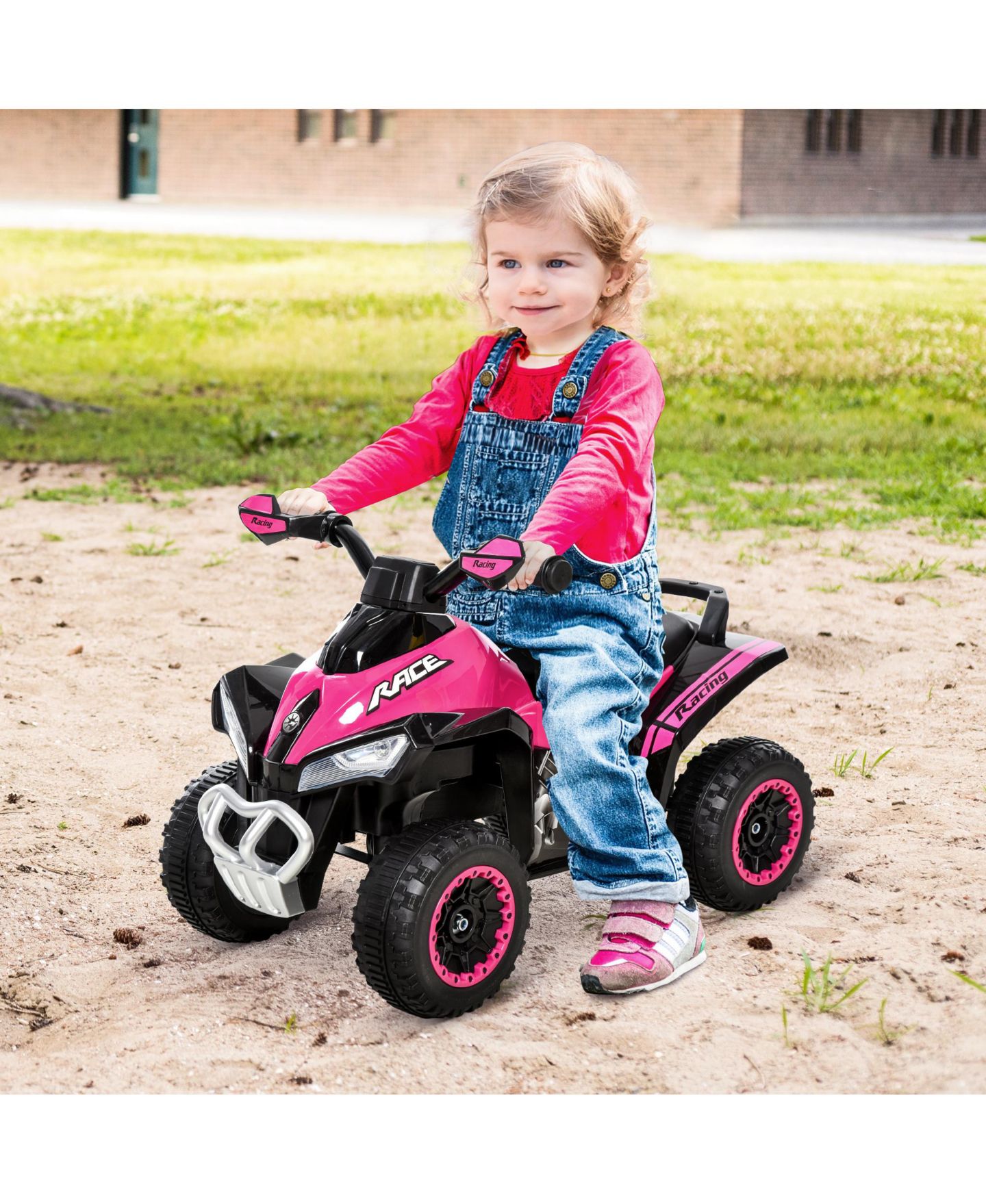 Детская игрушка Streamdale Furniture Ride Racer Foot-to-Floor Ride-On Car with Music & Lights, 44 lbs, Ages 1.5–3 Years, цвет: Розовый — фото 2