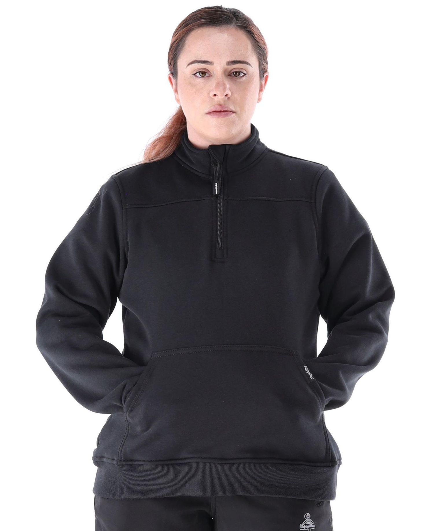 Plus Size Quarter-Zip Fleece Sweatshirt - Insulated Ladies Work Pullover with Thermal Comfort
