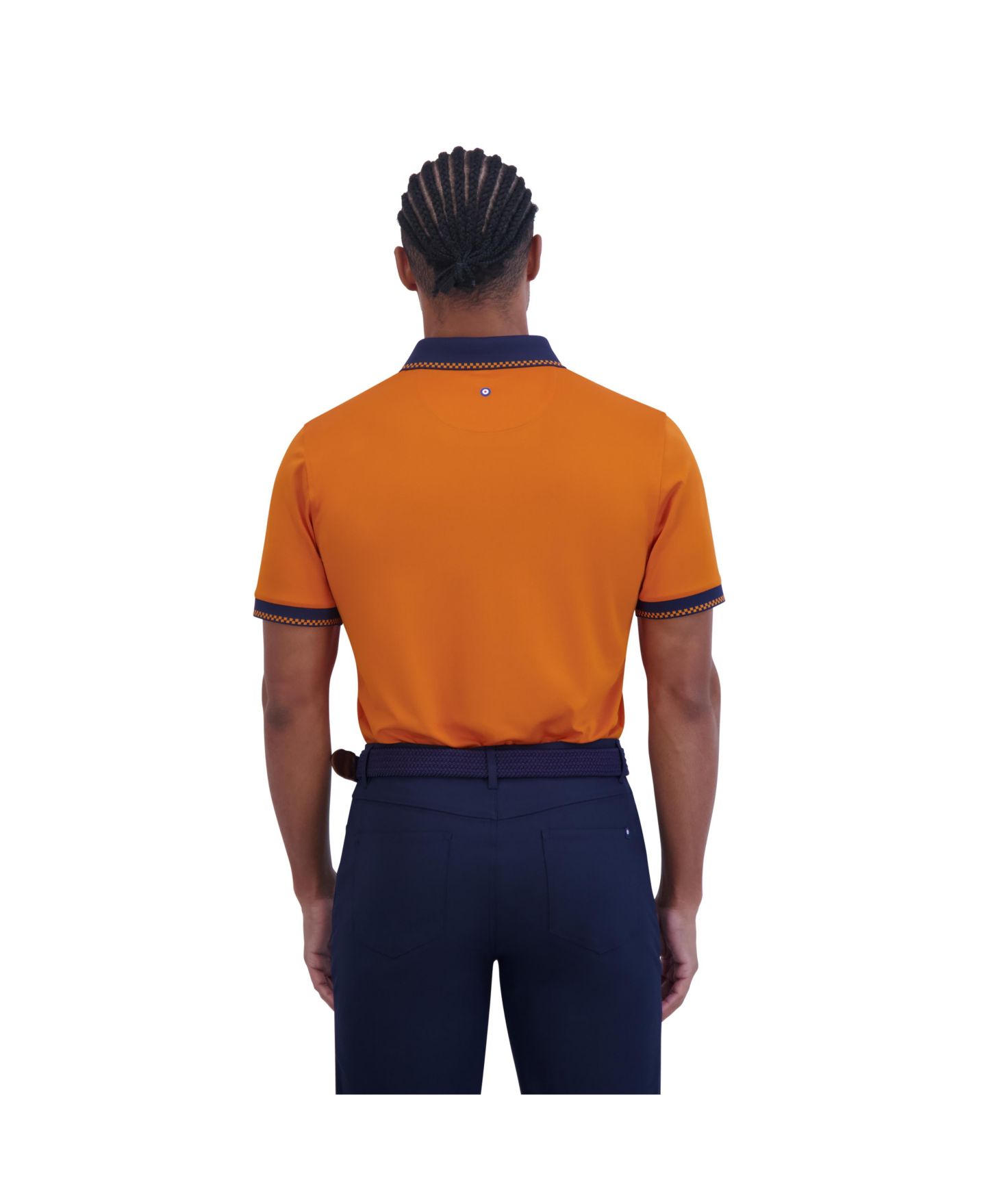 Мужское поло Ben Sherman Checker Rib Tech Pique Sports Fit Polo Shirt, цвет: Янтарный — фото 2